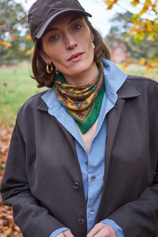 women's brown recycled nylon baseball cap 