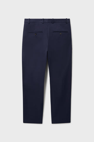 Lightweight Twill Blue Flat Front Trouser