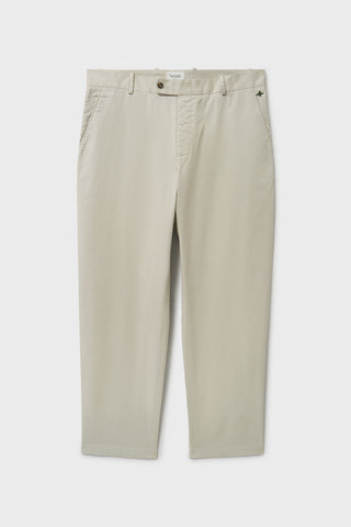 Lightweight Twill Stone Flat Front Trouser