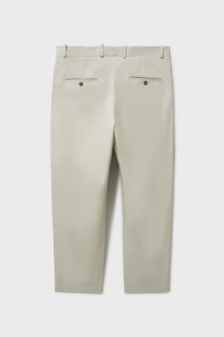 Lightweight Twill Stone Flat Front Trouser