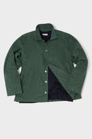 Heavy Recycled Flannel Green Bomber Jacket
