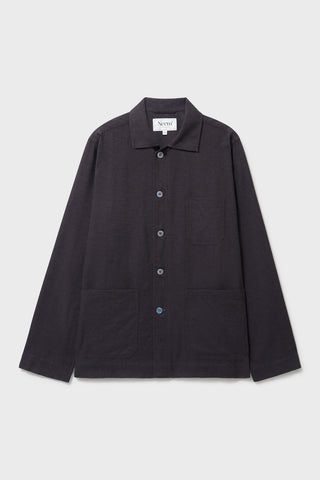 Recycled Italian Flannel Chocolate Shirt Jacket