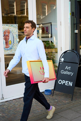 Recycled Oxford Cloth Cotton Sky New Cut Away Popover Shirt