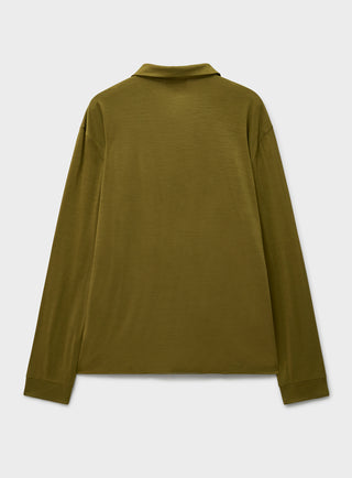 ZQ Merino Wool Jersey Antique Gold Jersey Cardigan