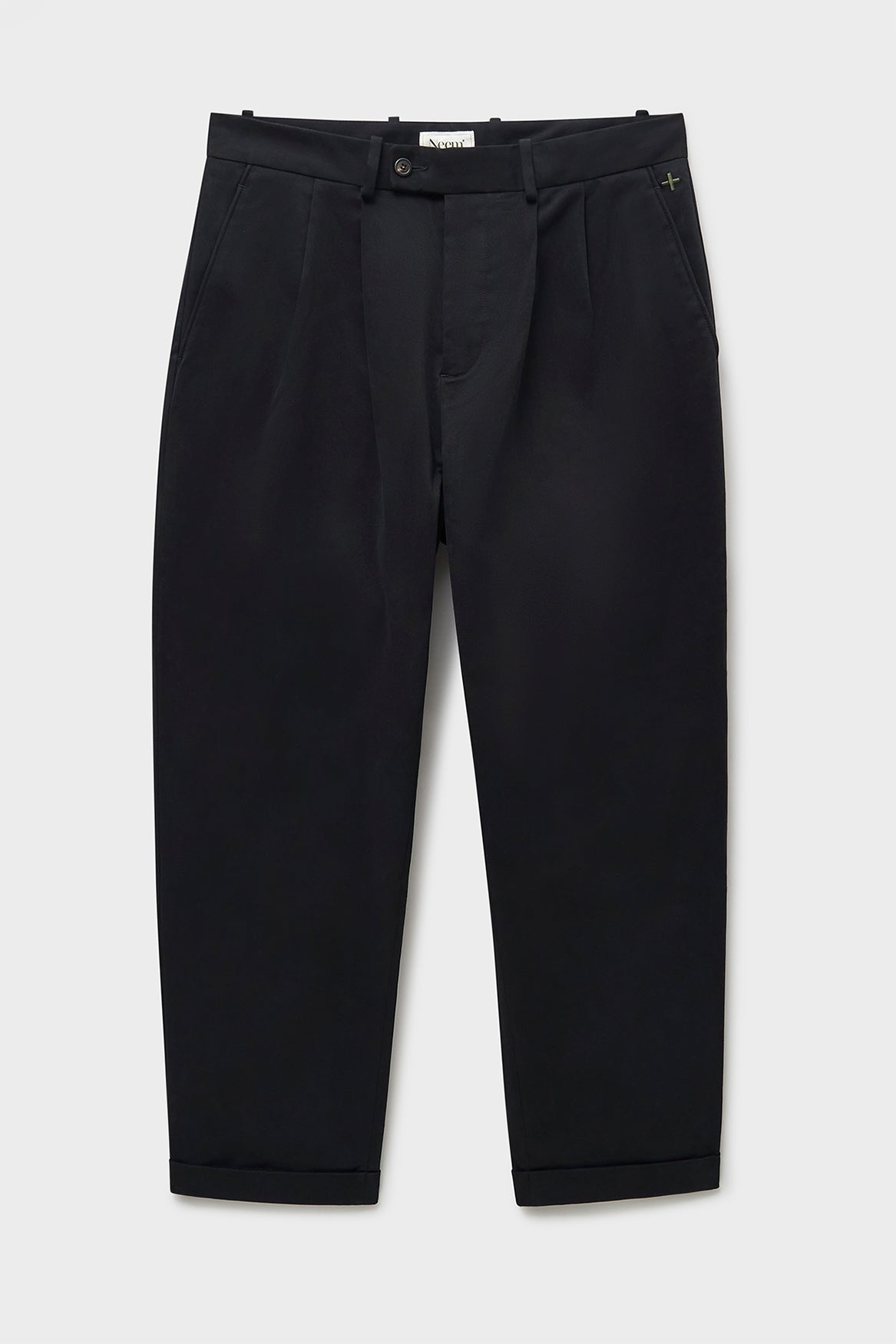 Organic Cotton Stretch Pleated Trouser