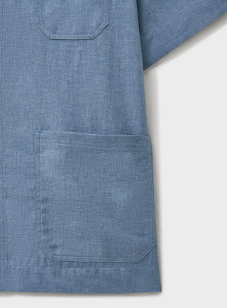 Recycled Cotton Chambray Sky LCS Short Sleeve Overshirt