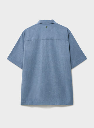 Recycled Cotton Chambray Sky LCS Short Sleeve Overshirt