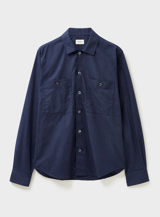 regenerative cotton navy 2 pocket shirt