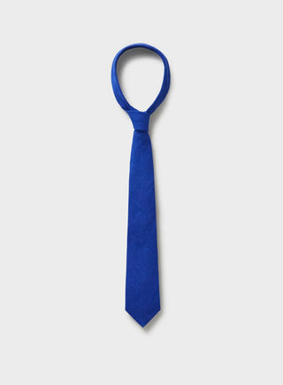 Italian linen tie Neem London Blue 