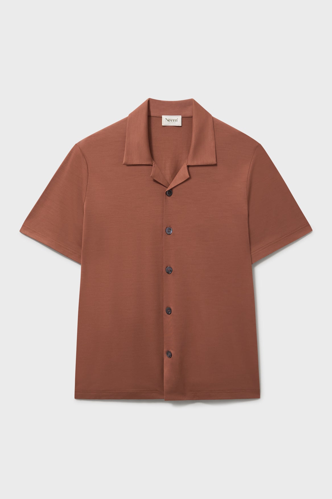 ZQ Merino Wool Jersey Terracotta Short Sleeved Shirt