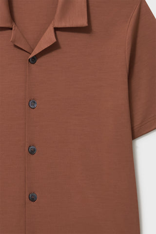ZQ Merino Wool Jersey Terracotta Short Sleeved Shirt