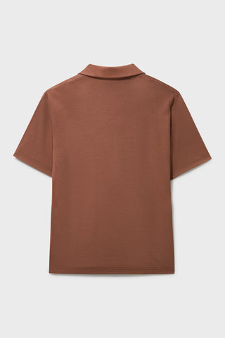 ZQ Merino Wool Jersey Terracotta Short Sleeved Shirt