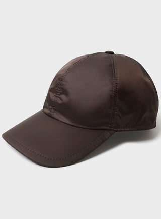 Upcycled Water Repellent Chocolate Baseball Cap