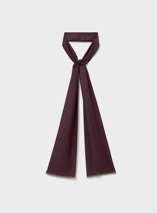 Biodegradable Italian Tencel Burgundy Plain Neck Scarf