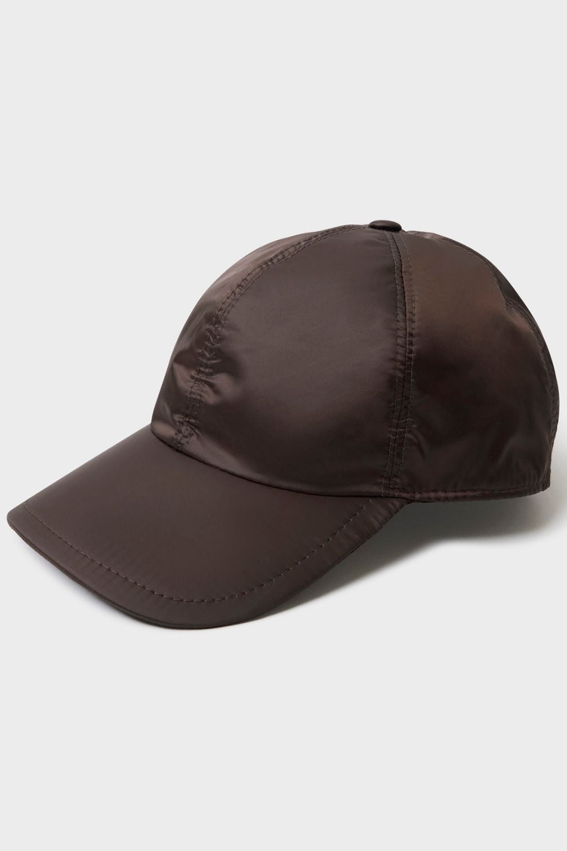 Upcycled Water Repellent Chocolate Baseball Cap