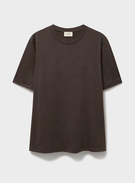 ZQ Merino Wool Chocolate Super 120s Stretch T-Shirt – Neem London