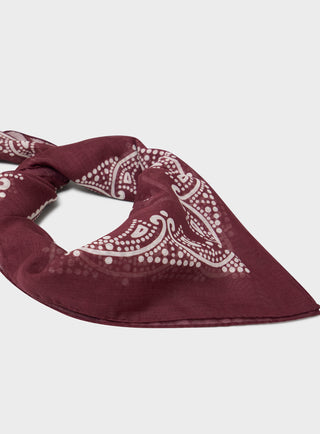 Cotton & Cashmere Burgundy Neem Bandana