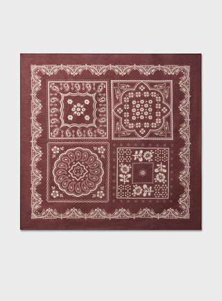 Cotton & Cashmere Burgundy Neem Bandana