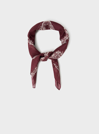 Cotton & Cashmere Burgundy Neem Bandana