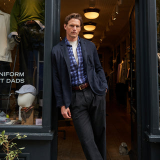 Recycled Italian Cernobbio Blue Cut Away Comfort Shirt