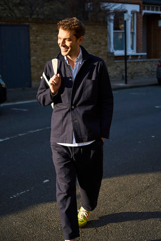 Recycled Heavy Duty Twill Navy Jacket