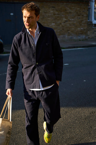 Recycled Heavy Duty Twill Navy Jacket
