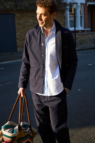 Recycled Heavy Duty Twill Navy Jacket