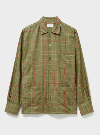 Recycled Flannel British Green Check Shirt Jacket Over-Shirts Neem London 