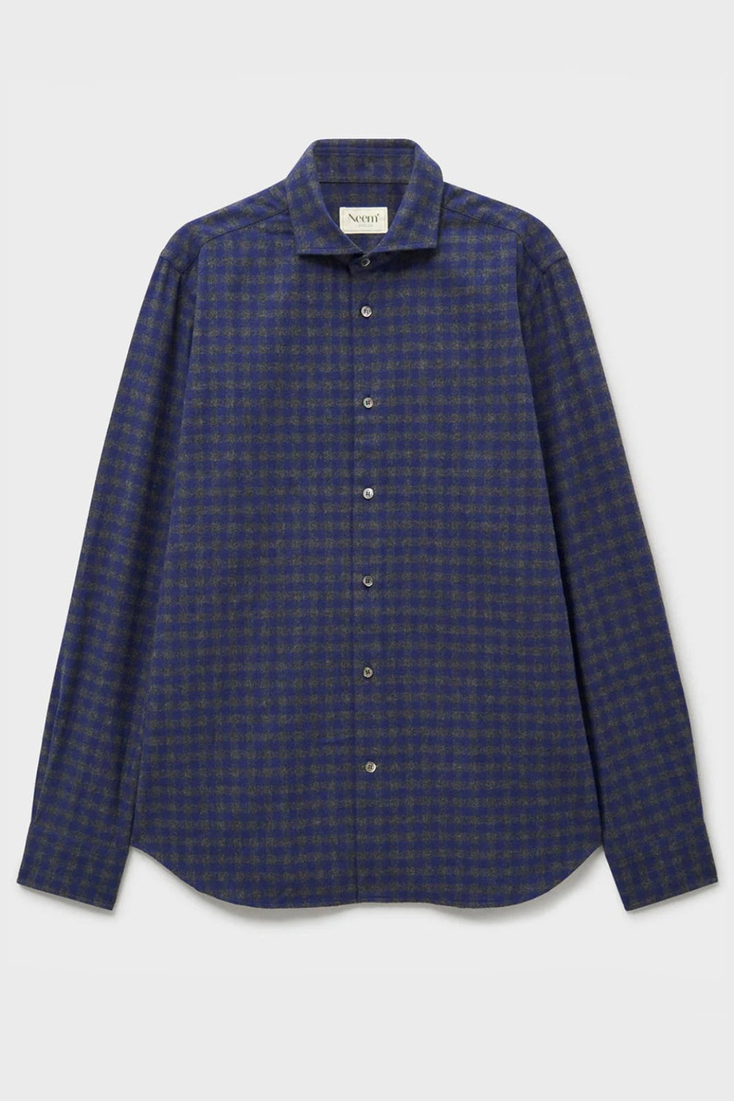 Italian Flannel & Grey Check Cut Away Shirt