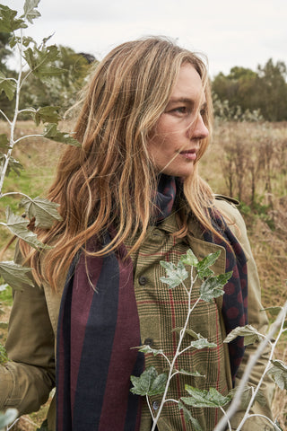 Recycled Flannel British Green Check Shirt Jacket