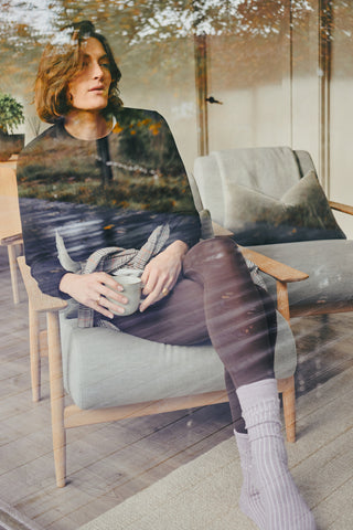 ZQ Merino Super 120s Wool Jersey Black Crew neck