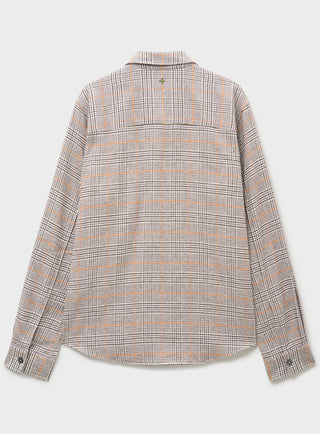 Recycled Italian Flannel Cornwall Check Double Pocket Overshirt