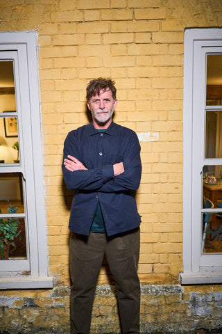 Recycled Italian Flannel Black Spitalfields Overshirt