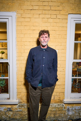 Recycled Italian Flannel Black Spitalfields Overshirt