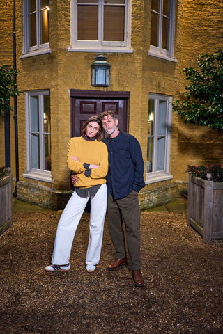 Recycled Italian Wool Knit Yellow Crew neck