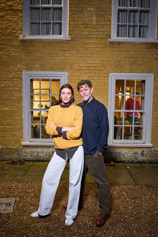 Recycled Italian Wool Knit Yellow Crew neck