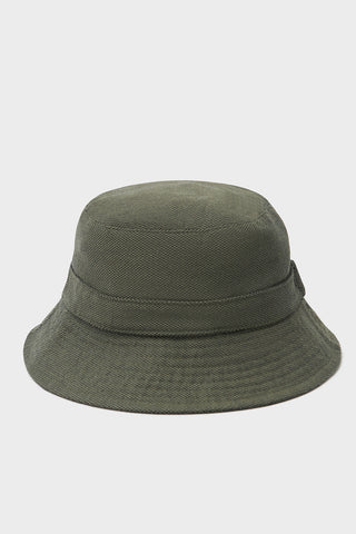 Recycled Italian Flannel Green Neem Bucket hat. Has a slight rim. Oasis style