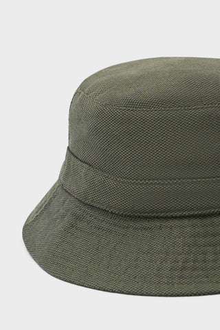 Recycled Italian Flannel Green Neem Bucket hat. Has a slight rim. Oasis style