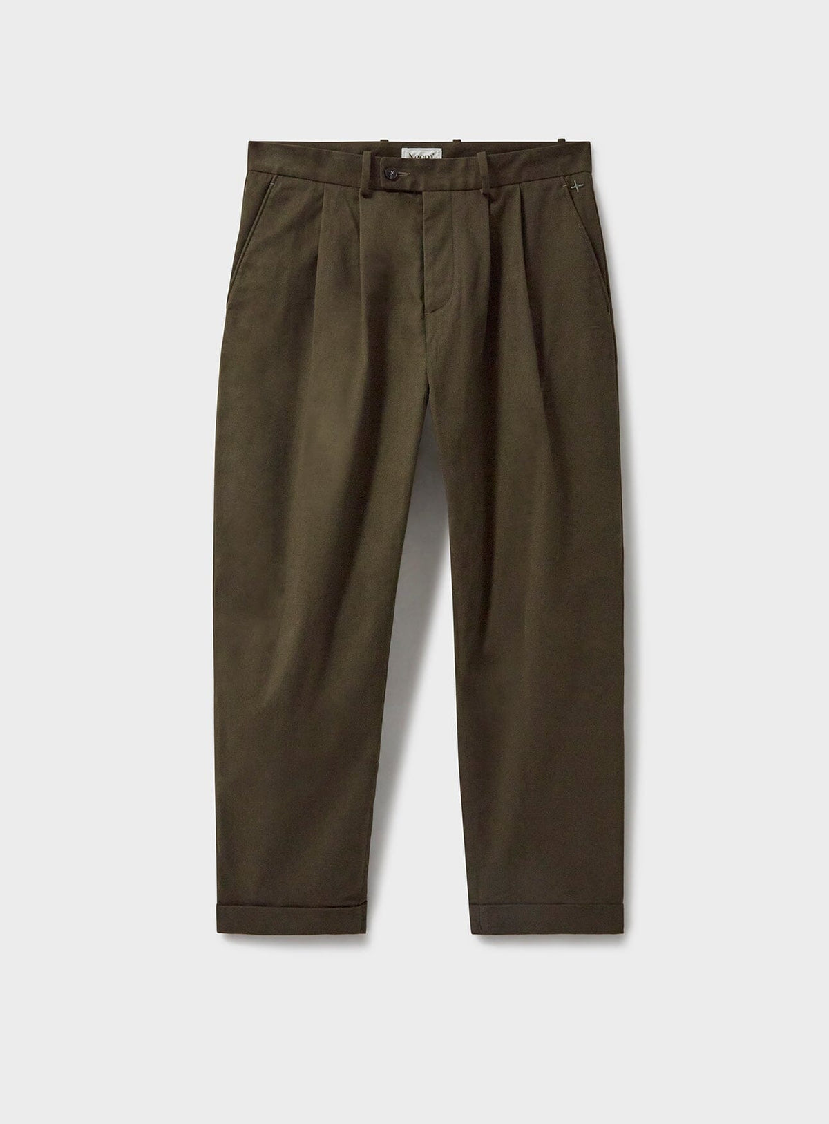 Organic Cotton Stretch Deep Pleated Trouser