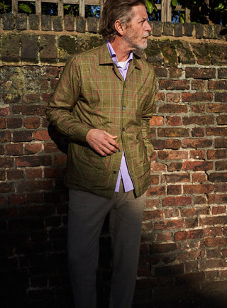 Recycled Flannel British Green Check Shirt Jacket Over-Shirts Neem London 