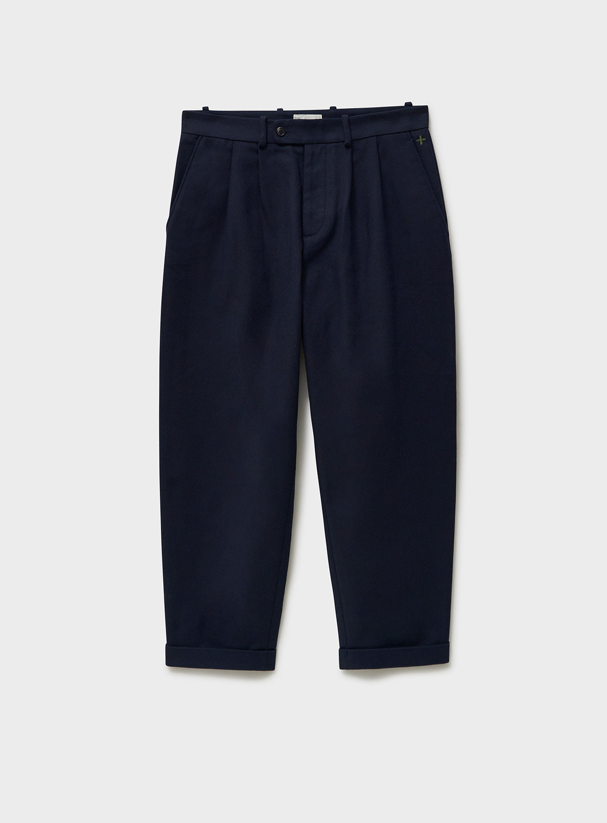 Recycled Twill Pleated Trouser