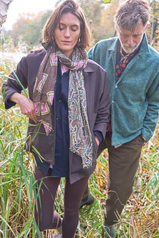 Heavy Recycled Flannel Green Bomber Jacket