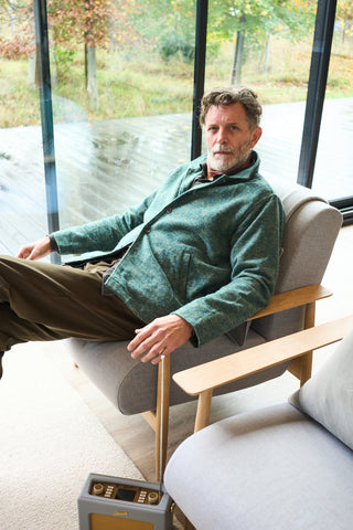 Heavy Recycled Flannel Green Bomber Jacket