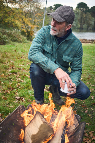 Heavy Recycled Soft Flannel Green Men's Overshirt