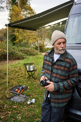 Men's flannel soft recycled cotton overshirt 