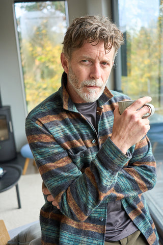 Recycled Italian Flannel Modern Country Double Pocket Overshirt