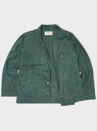 Heavy Recycled Flannel Green Bomber Jacket