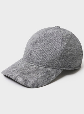 Upcycled Wool Grey Light Baseball Cap