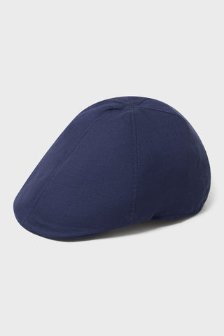 Italian Linen Blue Flat Cap