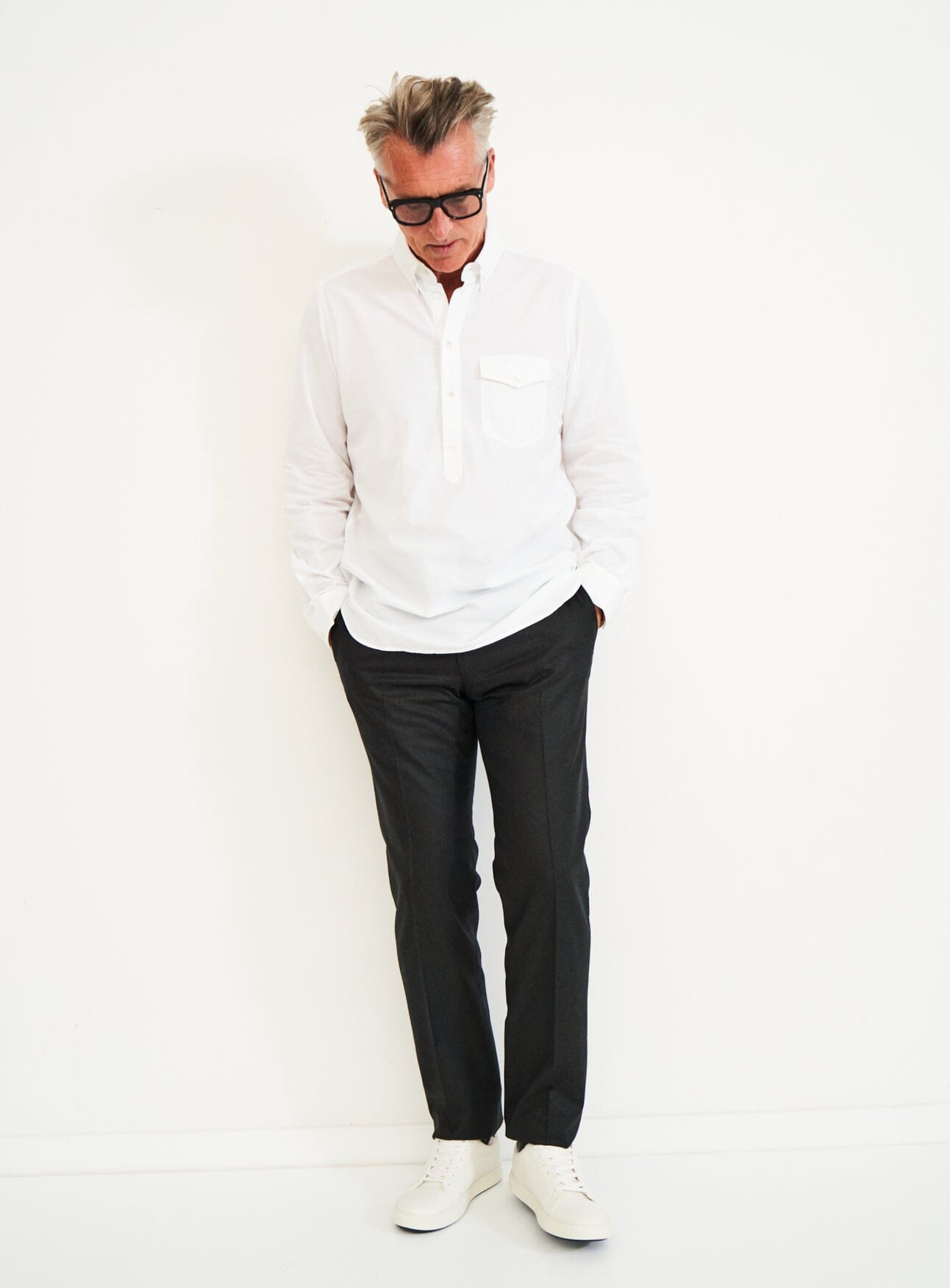 long sleeve white shirt, sustainable clothing